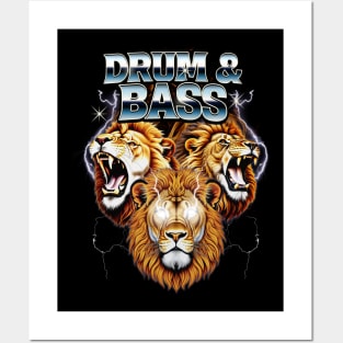 DRUM AND BASS  - Lightning Eye Lion Posters and Art